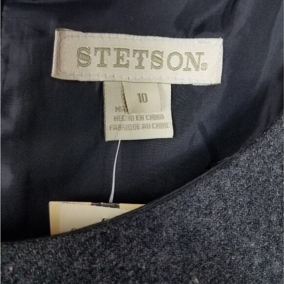 Stetson | Wool Blend Gray Dress A Line 10 New - Picture 7 of 10